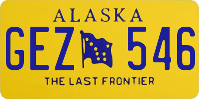 AK license plate GEZ546