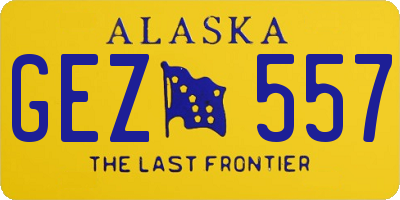 AK license plate GEZ557