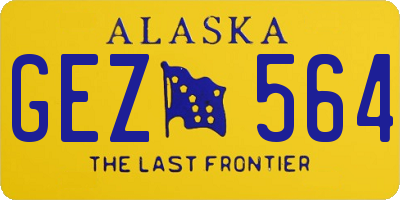 AK license plate GEZ564