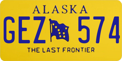 AK license plate GEZ574
