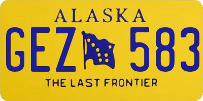 AK license plate GEZ583
