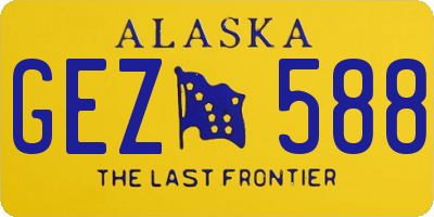 AK license plate GEZ588