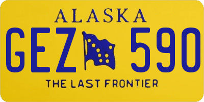 AK license plate GEZ590