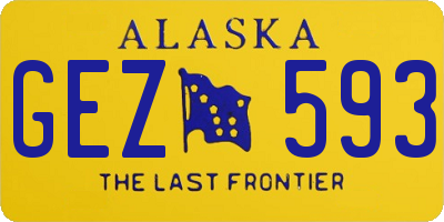 AK license plate GEZ593