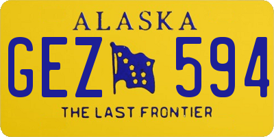 AK license plate GEZ594