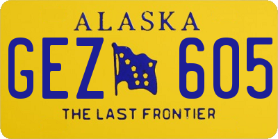AK license plate GEZ605