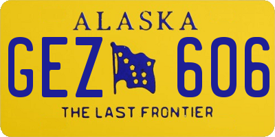AK license plate GEZ606