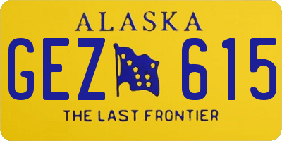 AK license plate GEZ615
