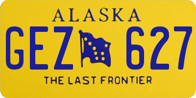 AK license plate GEZ627