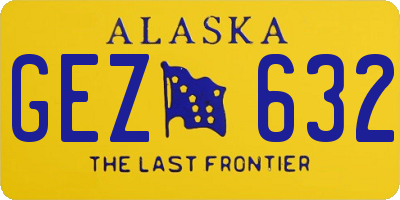 AK license plate GEZ632