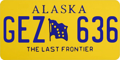 AK license plate GEZ636