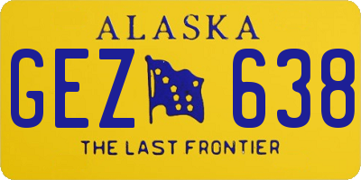 AK license plate GEZ638