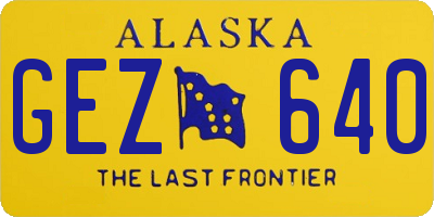 AK license plate GEZ640