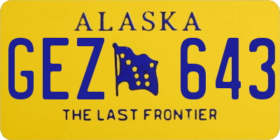 AK license plate GEZ643