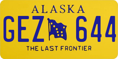 AK license plate GEZ644