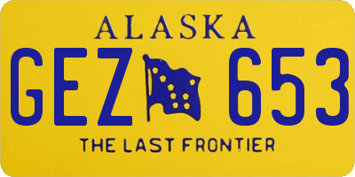 AK license plate GEZ653