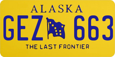 AK license plate GEZ663