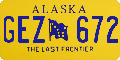AK license plate GEZ672