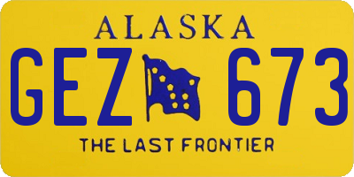AK license plate GEZ673
