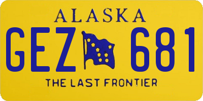 AK license plate GEZ681