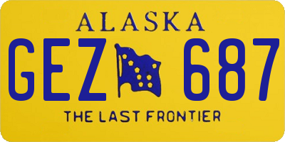 AK license plate GEZ687