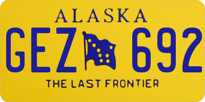 AK license plate GEZ692