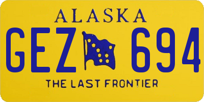 AK license plate GEZ694