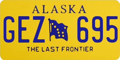 AK license plate GEZ695