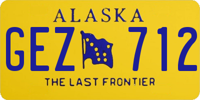 AK license plate GEZ712