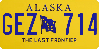 AK license plate GEZ714