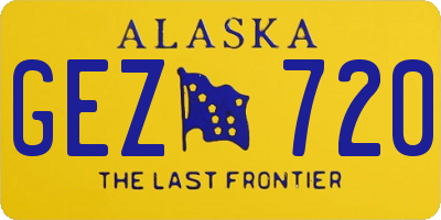 AK license plate GEZ720