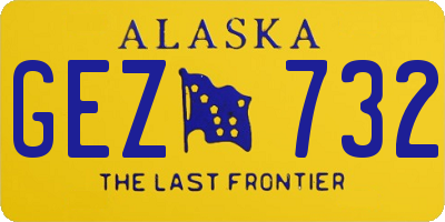 AK license plate GEZ732