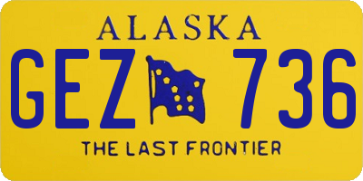 AK license plate GEZ736