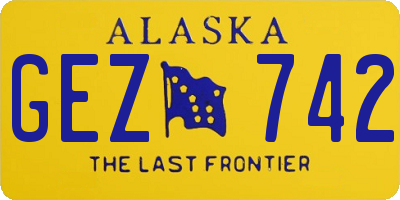 AK license plate GEZ742