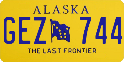 AK license plate GEZ744
