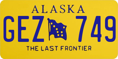 AK license plate GEZ749