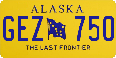 AK license plate GEZ750