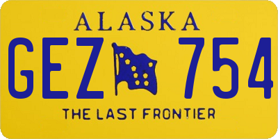 AK license plate GEZ754