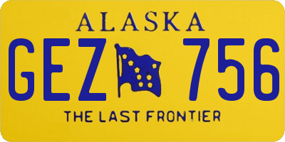 AK license plate GEZ756