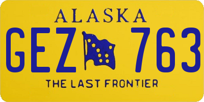 AK license plate GEZ763
