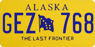 AK license plate GEZ768