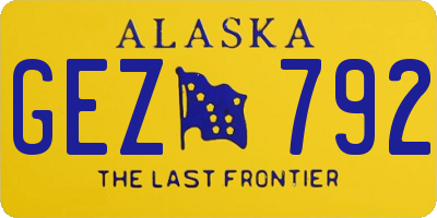 AK license plate GEZ792