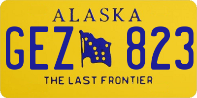 AK license plate GEZ823