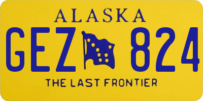 AK license plate GEZ824