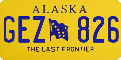 AK license plate GEZ826