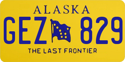 AK license plate GEZ829