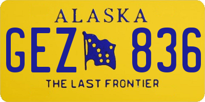 AK license plate GEZ836