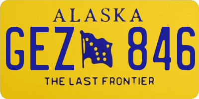 AK license plate GEZ846