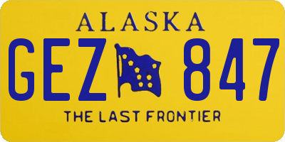 AK license plate GEZ847