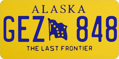 AK license plate GEZ848